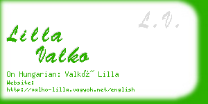 lilla valko business card